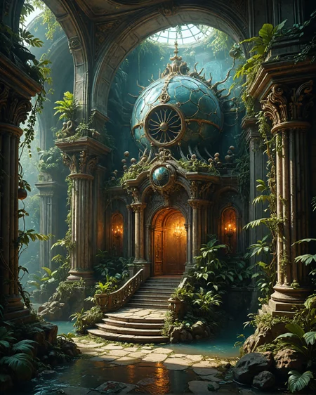 Tanuki, trilobite-carapace fortress with,
cyan fungal growths pulsing rhythmically, Victorian jade inlays, quantum-levitating nautilus rooms in, radioactive-jungle mangroves, Art Deco arches with Cambrian organic forms style, gravitational-wave ripples,
<lora:tbh124-sdxl:0.15> style of Jean-Antoine Watteau,
<lora:tbh129-sdxl:0.15> style of Michael Cheval,
<lora:Sinozick:0.15>,
<lora:add-detail-xl:0.7>,
<lora:aidmaMJ6.1_v0.5_2:0.3> aidmamj6.1,
<lora:Flux-XL_Scenery:0.15> flux-scenery,
<lora:Flux-style-xl-lora:0.15> flux-style,
8K resolution, ultra-detailed cinematic composition, contemporary concept art style, volumetric magical atmosphere with ethereal glow, rich complementary color palette, vivid gradients and chiaroscuro contrast, dynamic perspective with layered depth of field, inspiring awe-inspiring mood, Unreal Engine 5 render quality, intricate textures, flawless anatomy, rule of thirds composition, luminous highlights, surreal ambiance, award-winning illustration, harmonious balance of light and shadow, photorealistic details, ArtStation trending, chromatic accents, nostalgic futurism, dreamlike serenity, bold creativity, professional finish, sharp focus, ambient background, fascinating dynamic motion,, Baroque art style, dynamic composition, dramatic lighting, rich colors, intricate details, professional-grade execution, captures the grandeur and theatricality of the Baroque period