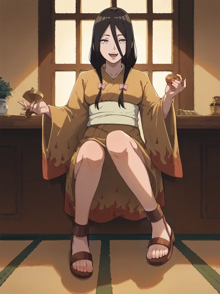 erfect Hands,Perfect feet, score_9, score_8_up, score_7_up, score_6_up, score_anime,1girl,<lora:hyuuga_hanabi2-000005:1>, hyuuga hanabi,uppe body,indoors,hyuuga hanabi's fire pattern kimono \(kimono\),sandals,looking at viewer, <lora:Smooth_Anime_2_Style_SDXL_LoRA_Pony_Diffusion_V6_XL:0.9>,<lora:Perfect Hands:0.8>