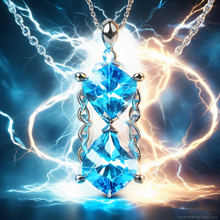 chain,gem, light blue crystal, hourglass,lighting_thunder,lighting,thunder,glowing <lora:diamond:0.5> <lora:electricity:1>