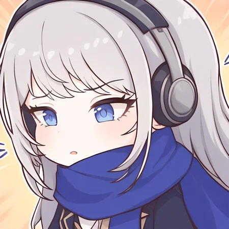 1girl,solo,close-up,chibi,,,bkornblume,grey hair,blue eyes,scarf,frustrated,<lora:pcrQ>,<lora:bkornblume:0.8>, masterpiece, best quality, very aesthetic, absurdres