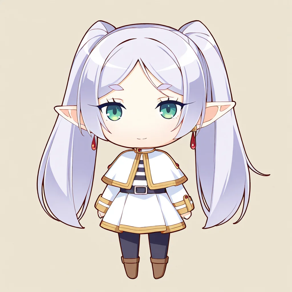 nkpr, 1girl, (frieren:0.6), light smile, full body, standing,