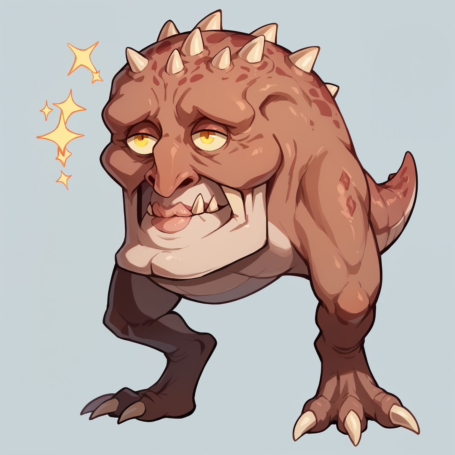 score_9, score_8_up, score_7_up BREAK, handsomize, sparkle, Squig, monster, smile, yellow eyes, solo, simple background <lora:Squig:0.7> <lora:add-detail-xl:0.5> <lora:handsomize_x_pdxl_v1:0.7> <lora:flick-guy-PONYv1:0.4>