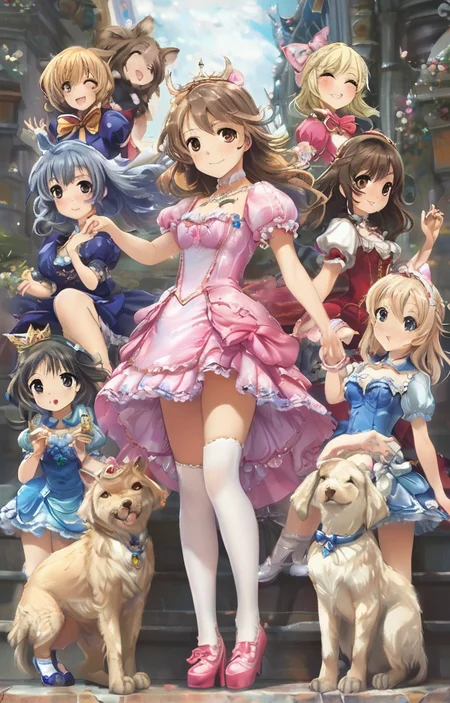 masterpiece,best quality,<lora:tbh266-sdxl:0.9>,illustration,style of Bestiary portrait of idolmaster cinderella girls,