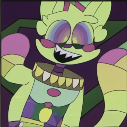 top hat, blush stickers, purple background, 1boy, cape, sharp teeth, hat, pokemon (creature), smile, no humans