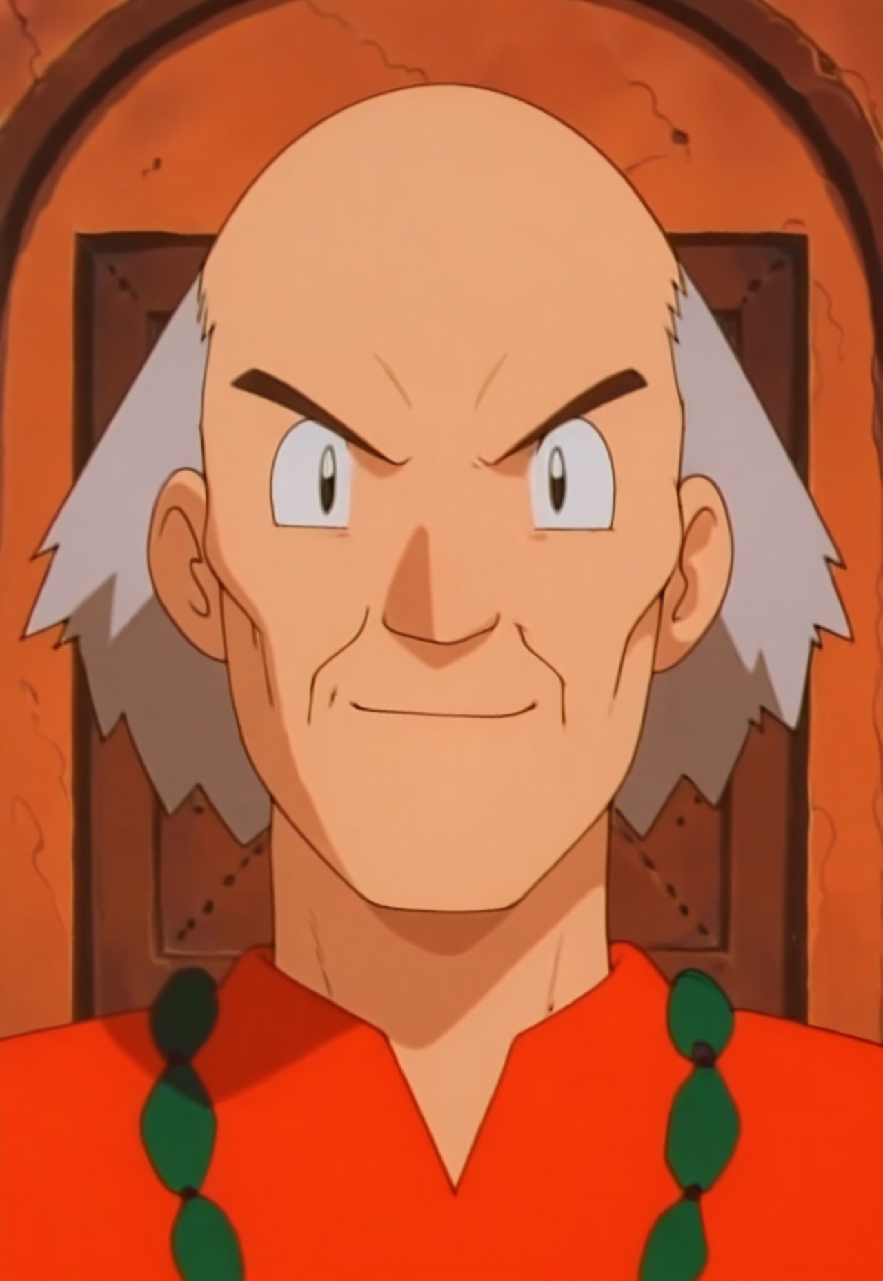 solo, masterpiece, modern, new, 1boy, male, masculine face, daddy looking face,

PokemonABlaine, grey hair, bald, necklace, shirt, retro artstyle, headshot, looking at viewer, smiling