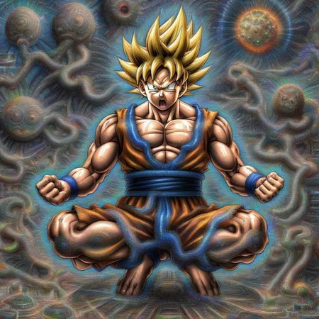 <lora:DeepDream:1> goku, powering up  DeepDream