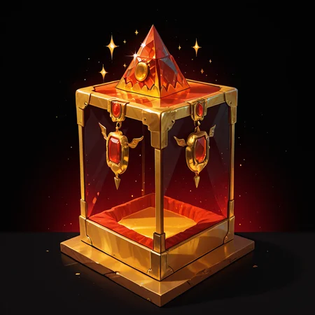 masterpiece, best quality, zz3gypt, glowing, black background, gem, red background, crystal, cube, ,<lora:EgyptianIconsIXL_v1:1.0>,