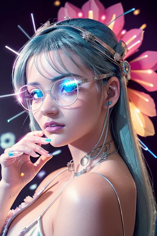 cityscape,(portrait:1.4),1girl,(blue hair:1.31), (silver dress:1.4),(revealing clothes:1.4), hair ornament, earrings, hair rings, jacket, necklace,cinimatic lighting, best quality, ultra high res, (photorealistic:1.3), POV ,(solo:1.1), (1girl:1.1), adolescent, (looking at viewer:1.331),(natural breasts:1.31),(clear fingers:1.5),(parted lips:1.1), (eyelashes:1.1), (happy:1.21), (depth of field:1.1), lens flare,{glasses},{uniform}, (chromatic aberration:1.1), (caustics:1.1), (scattered luminous petals:1.331),(style-gbf:0.75),
(highly detailed face:1.1), tiktok,