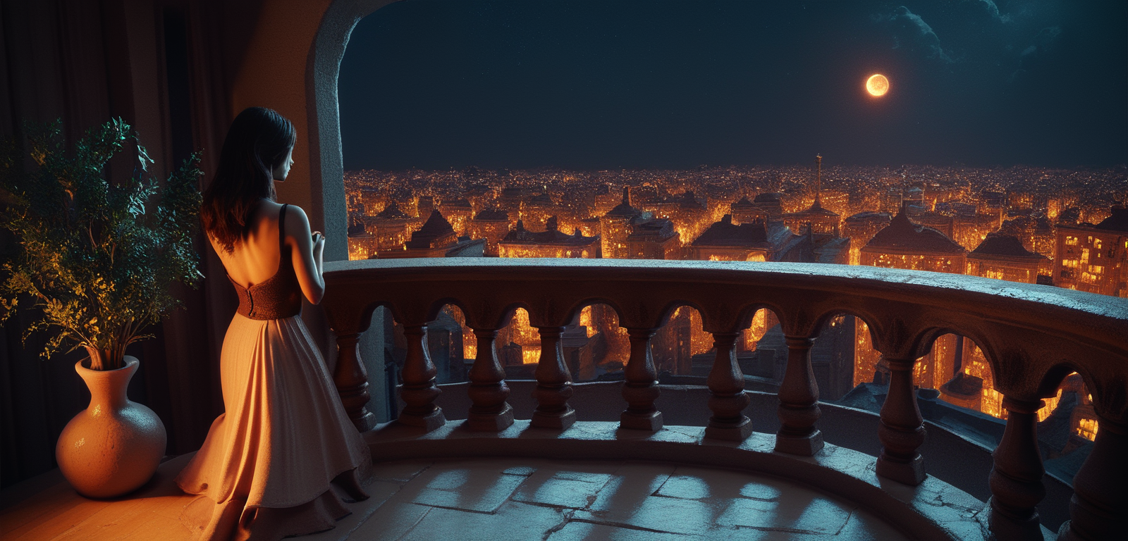 score_9, score_8_up, score_7_up, score_6_up, score_5_up, score_4_up, 3d, realistic, balcony facade scenery at night, backlight, cinematic photoshot <lora:ponys-dream:.9>