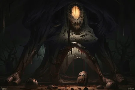 Photography, photorealistic, insanely real life detailed, 8k, highest resolution possible, sharp focus, taken with professional DSLR and lenses, cinematic, taken best skilled cinematographer, 
mong, monster, horror \(demon animal\), Darkness,
hiding in a house,night,dark,looking from hiding place at viewer, creature is small bu terrifying, hiding behind furniture, peeking to see how close you are,
horror movie atmosphere, cinematic dark night time lighting and dramatic shadows,