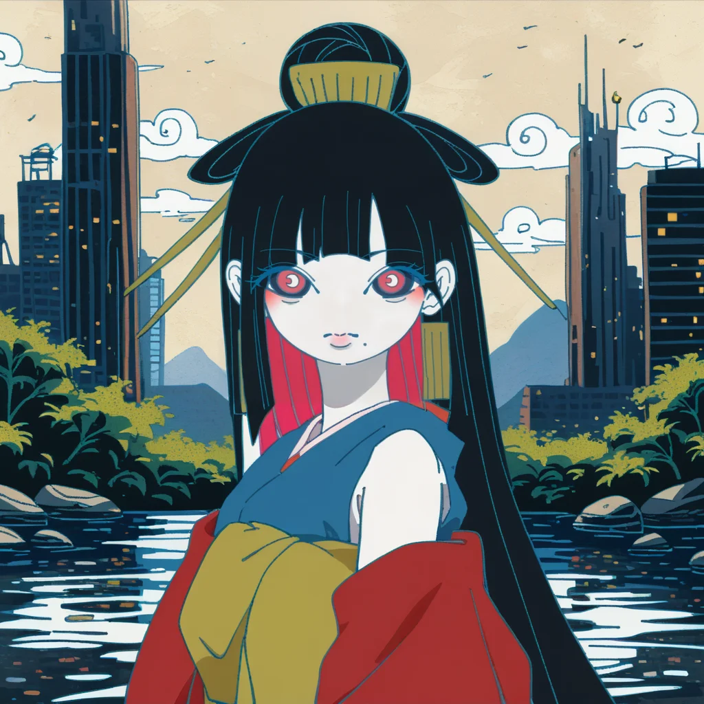 Watercolor drawing, score_9, score_8_up, score_7_up, score_6_up, score_5_up BREAK t1u5, 1girl, mole under mouth, colored sclera, pink eyes, symbol-shaped pupils, long hair, black hair, blue kimono, sleeveless, earrings, hair stick, hime cut, sidelocks, hair ornament, colored inner hair, yellow obi, red sleeves, detached sleeves, cowboy shot, pale skin, looking at viewer, solo, <lora:tukiGirlPDXL16v0.95cametx1:0.9>, Dusk, Shipwreck, Disquieting, Phantom-like, Dark omninous sky, monochromatic, isolation, chiaroscuro, strobe light, surrealism, disturbing, marble, polygon, romantic, soft, passionate, tender, Rule of Thirds, balanced, offset focus, кough, gritty, coarse, rugged, hard light, sharp, strong contrast, defined, Cinma Vrit, naturalistic, observational, unobtrusive, ultra detailed, intricate, oil on canvas, dry brush