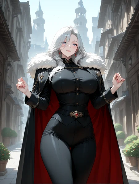 IllustriousQual <lora:cfg_scale_boost:0.3> <lora:StS-Illustrious-Detail-Slider-v1.0:3>,detailed_background,outdoors,cape,curled fingers,han&