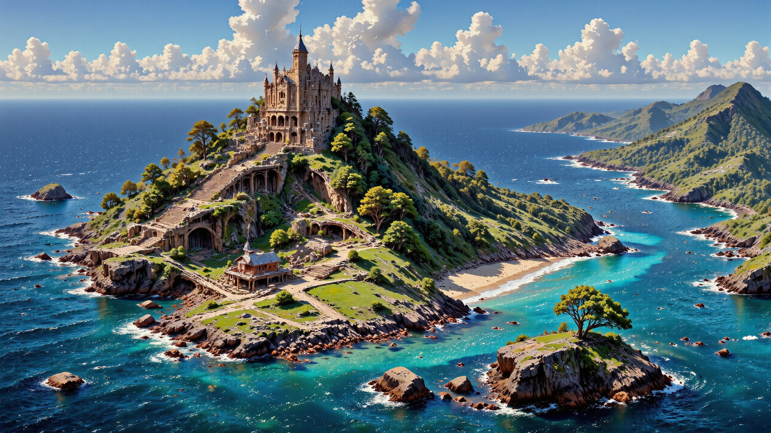 (island:1.3),  beautiful (Maldivian) fantasy landscape,  noon, woman, intricate, very detailed, sharp, colorful, <lora:Hand v2:1> <lora:Anti-Blur:1> <lora:Insane Detail Slider:0.5>   <lora:Flux.1_Turbo_Detailer:0.6> <lora:flux-photo-transparent_Alpha_1.0:0.8> <lora:flux.1_lora_flyway_Epic-detail_v2:0.6> <lora:Painterly01b_CE_FLUX_AIT:0.8> pntrlyCE_style, <lora:VividlySurreal:0.8>, <lora:FluxMythP0rtr4itStyle:0.8> mythp0rt