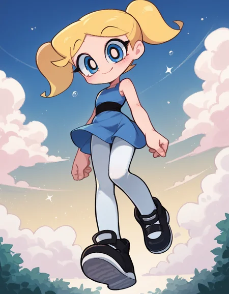 zPDXL, score_9, score_8_up, score_7_up, source_anime,
1girl, solo, <lora:KimKrab_v2:0.8> kimkrab, bubbles \(ppg\), blonde hair, blue eyes, twintails, blue dress, white leggings, black footwear,