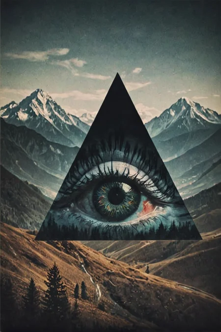 mountain, surreal, double exposure, dark and moody ,colored all seeing eye,film grain,high quality, dramatic ,poster <lora:add-detail-xl:1> <lora:xl_more_art-full_v1:0.3>
