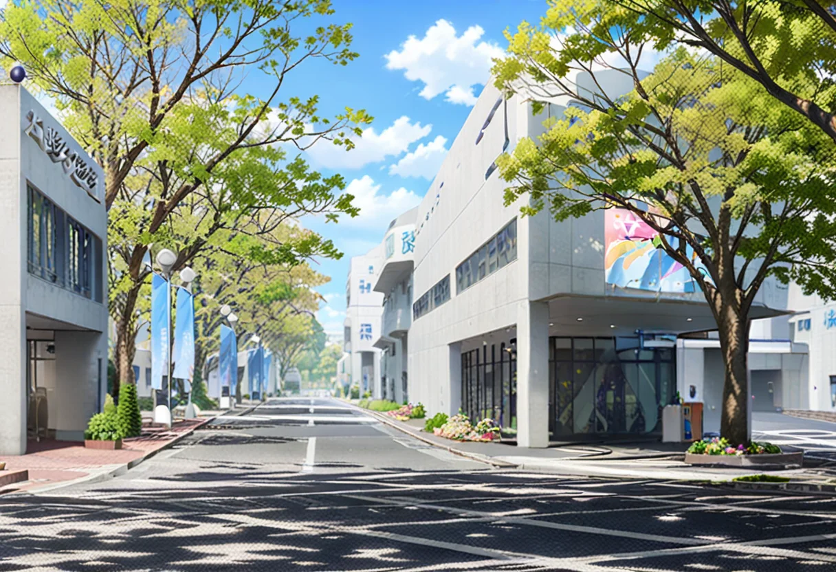 anime artwork masterpiece, best quality, very aesthetic, absurdres,
osakageidai, scenery, tree, outdoors, car, building, sky, road, cloud, day, blue sky, sign, window, lamppost, road sign
<lora:osaka_geidai_SDXL_V1:1> . anime style, key visual, vibrant, studio anime, highly detailed