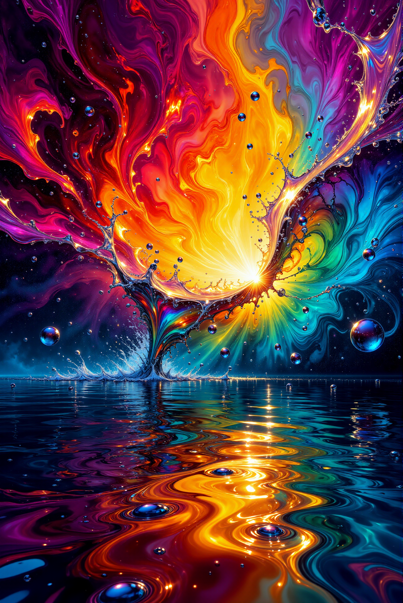 <lora:Vibrant_Splash:0.7>
breathtaking hyperrealistic art a glossy, shiny, vibrant colors, (reflective), volumetric ((splash art)), casts bright colorful highlights, refractions, best quality, elegant, partially translucent, sharp clear art, self-illuminating, inner glow, (lighting nebula effect), wormhole . award-winning, professional, highly detailed, Alcohol ink art hyperrealistic art a glossy, shiny, vibrant colors, (reflective), volumetric ((splash art)), casts bright colorful highlights, refractions, best quality, elegant, partially translucent, sharp clear art, self-illuminating, inner glow, (lighting nebula effect), wormhole. Fluid and vibrant colors, unpredictable patterns, organic textures, translucent layers, abstract compositions, ethereal and dreamy effects, free-flowing movement, expressive brushstrokes, contemporary aesthetic, wet textured paper., extremely high-resolution details, photographic, realism pushed to extreme, fine texture, incredibly lifelike