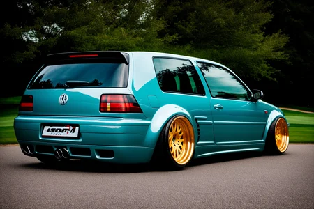 GOLFMK4, custom racing car body modified graffiti, NFS, stance, photorealistic, shot by Sony a7iii <lora:GOLFMK4:0.8>