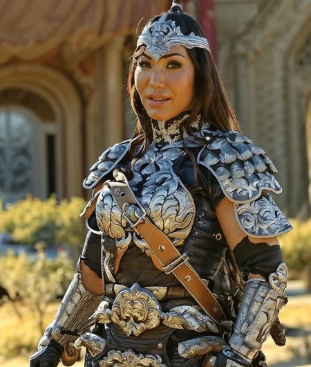 RAW photo, (masterpiece:1.3), subsurface scattering, heavy shadow, (high quality:1.4), (intricate, high detail:1.2), professional photography, HDR, High Dynamic Range, realistic, ultra realistic, photorealistic, high resolution, film photography, ambient lighting, atmospheric effects, <lora:detail_slider_v4:2>, OverallDetail, AvaD, <lora:AvaD:1> , as a female monar warrior, wearing light armor, leather armor, mongol hat,<lora:MongolArmor:0.8>, epiCPhoto