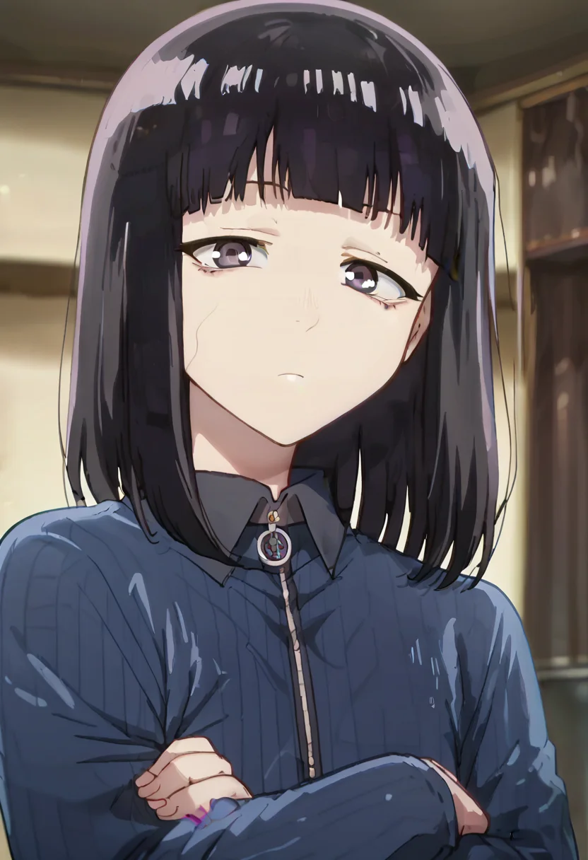 score_9, score_8_up, score_7_up,source_anime, anime screencap,
<lora:Suzushiro_Hatsuka:1>, Suzushiro Hatsuka, 1 boy, femboy, black hair, dark eyes, blunt bangs, looking at viewer, solo, expressionless, upper body,