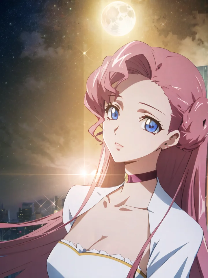 (masterpiece, best quality : 1.2 ), ultra detailed,bestillustration , hdr , absurdres ,extremelydetailedCGunity8kwallpaper,anextremelydelicateandbeautiful,
1 girl solo , euphemia-v1 , black sexy choker, beautiful and detailed eyes , disheveledhair,
looking at viewer, close to viewer , depth of field , lens flare, dynamic angle , cinematic angle , bokeh , caustics, ray tracing , detailed and beautiful glow , zentangle, cinematic shadows, beautifully lit,cinematic lighting,dramatic shadows, tyndall effect, colorful ,
sparkle, light leaks, night , outdoors, starry sky, moon, beautiful and detailed night sky ,
<lora:euphemia-000008:0.8>