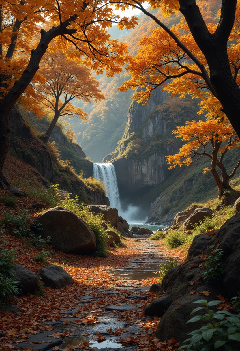 Autumn. bebop_style, <lora:Cowboy_Bebop_Style:0.8> ,<lora:impossible_geometry_V1.0:0.4> <flux <lora:flux.1_lora_flyway_Epic-detail_v2:1>