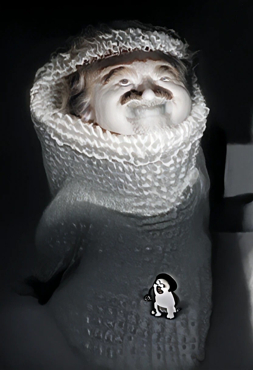 (((black and white, monochrome, greyscale))),((Banana, half peeled, half peeled banana, eating, biting, from above, fully clothed, small man with mustache, top hat, kenbis, chibi, chibi, male only, dancing, male, male chibi, monocle, art deco, thick mustache, comically large mustache, handlebar mustache, tiny, multiple men, shrunk, microxl, some little guys, 2 men, high angle, from above)), bwMovies, realistic, photo, vintage photo, ((very small man, small man, a small man, a man who is small, a small man)) suit, an unapologetically small human male, black and white, smiling, very happy, euphoric, ecstatic, wonderful small men, large smile, huge smile, muscular, muscles, indoors, cinema, movie theater, detailed background