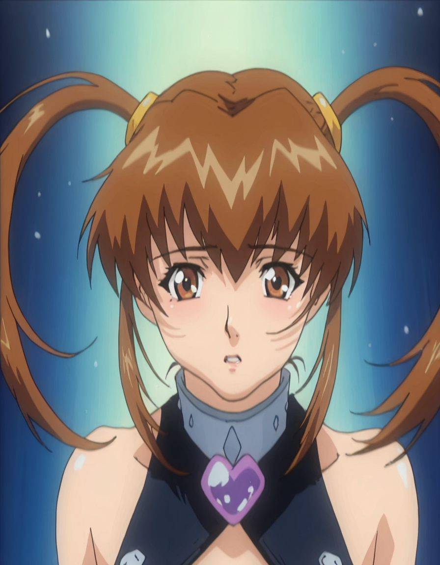 Moena, long brown hair, long pigtails