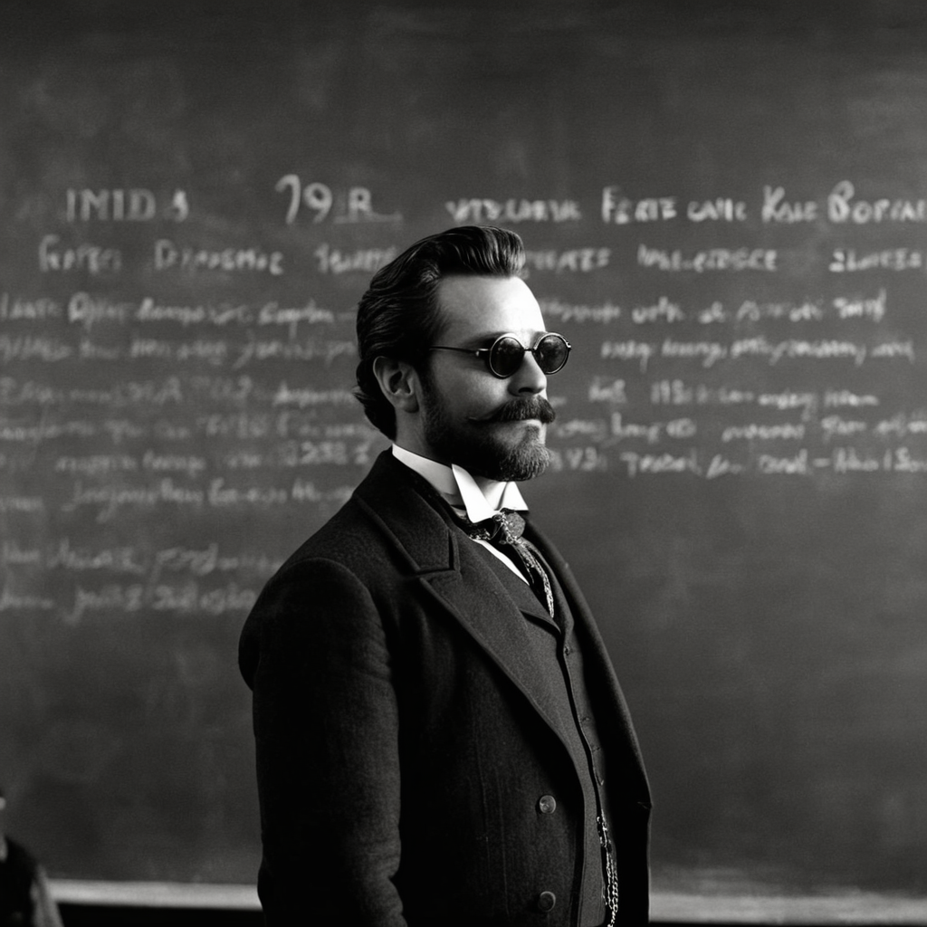 cinematic film still of  <lora:1800's style:1>
19th Century In the 1800's time era a man standing in front of a blackboard with writing on it,solo,1boy,jacket,monochrome,greyscale,male focus,facial hair,parody,formal,sunglasses,suit,beard,mustache,bald , detailed, detailed background, detailed scene, perfect, perfection, cinematic, filmic, historical (themed), 1800's style, shallow depth of field, vignette, highly detailed, high budget, bokeh, cinemascope, moody, epic, gorgeous, film grain, grainy
