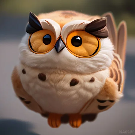 score_9, score_8_up, score_7_up, pikaole no humans animal focus, (owl:1.05), fur, full body solo blurry background, cute rating_safe source_furry, (dynamic pose:0.5), pikaole, source_photorealistic