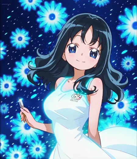 score 9, score 8 up, score 7 up, detailed background, shiny skin,
<lora:curemarine.pony:1>,
erika, transform,
looking at viewer,
large breasts,
seductive smile, half-closed eyes, blush,