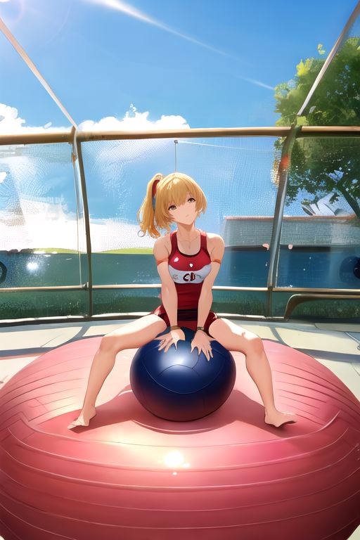 solo, 1girl, solo_focus, (((masterpiece))), ((best quality)), ((ultra-detailed)), ((too_many)):16, high resolution, absurdres, highres, ultra-detailed 8k unity wallpaper, 
GymBall, ball, exercise ball, gym ball, sitting,