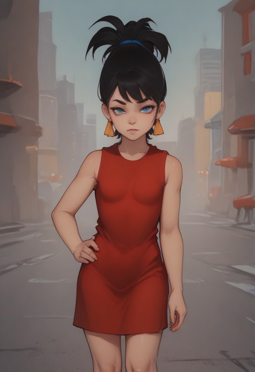 score_9, score_8_up
1 furry girl, solo, zvezdochka, red dress, sleeveless, small breasts, blue eyes, earrings, black hair, ponytail, looking at viewer, one hand on hip, standing, sexy pose, outdoors, street, seductive
<lora:zvzd_pdxl-000009:0.7>