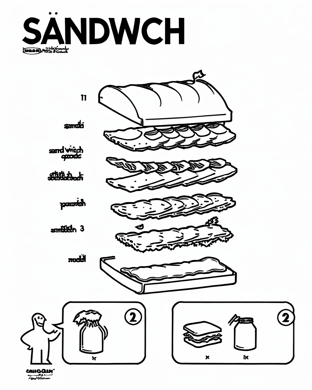 Sandwich  <lora:ikea_instructions_xl_v1_5:1>