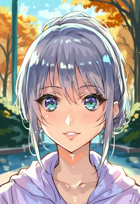 (score_9, score_8_up, score_7_up,masterpiece,best quality,uncensored:1.1),beautiful aesthetic, very intricate, high quality details, source_anime, amazing quality, very aesthetic, absurdres, newest, scenery, volumetric lighting BREAK,
shiny skin, <lora:add-detail-xl:1> all <lora:zy_Detailed_Backgrounds_v1:1> <lora:rannou75_pony:0.8> BREAK,
1girl, arima kana, oshi no ko, looking at viewer, solo, face focus, v,
park
