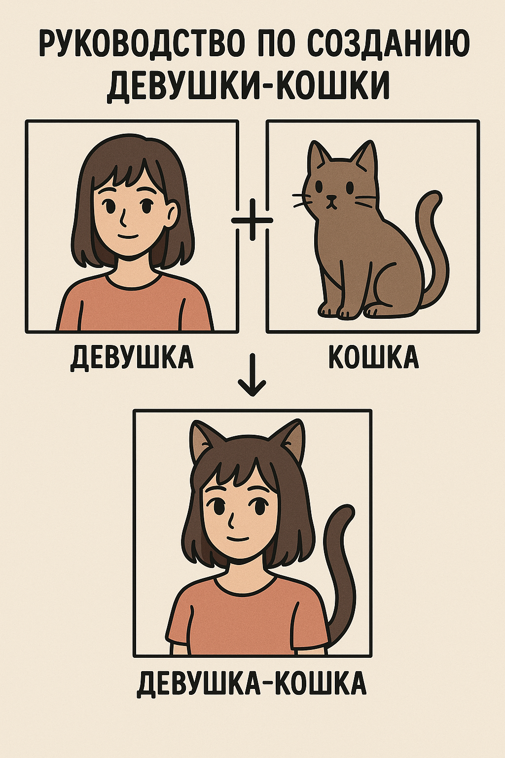 Руководство по получению девушки-кошки из девушки и кошки