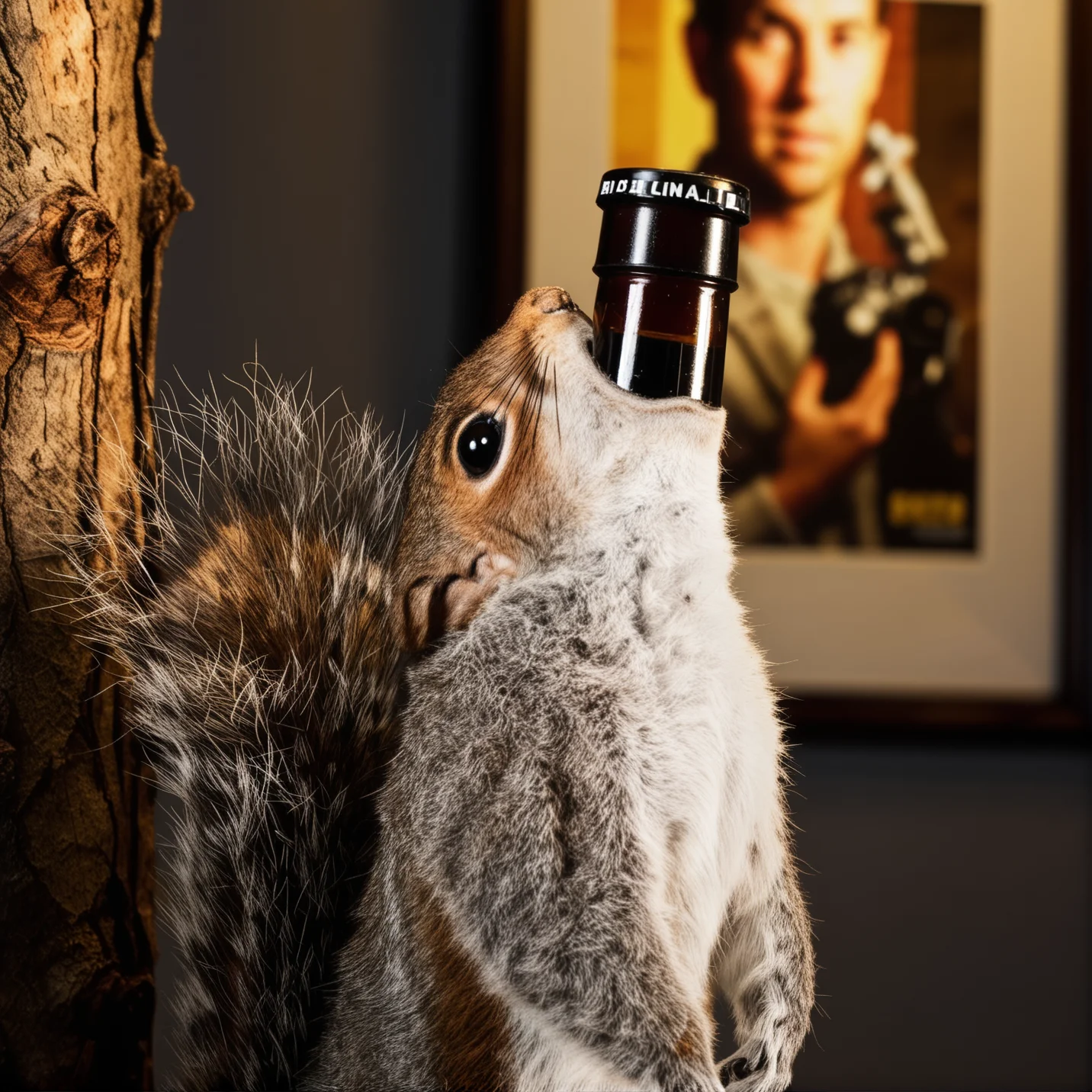 score_8_up, photo (medium), <lora:dmd2_sdxl_4step_lora:0.8> <lora:EndOfHistory_v1_XL:0.8> (bdteoh:1.1), photo, (squirrel:1.4) , movie poster,
(cinematic lighting:1.3), (4K image quality:1.3), (sharp detail:1.3), (highly realistic:1.3), (dim warm cinematic lighting:1.3)