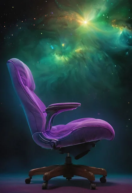 Capturing the essence of cosmic serenity and earthly vigor, depict a woman suspended in her office chair amidst the vast expanse of space. Her surroundings are a vibrant mix of colors, with deep blacks contrasting against vivid hues. In the distance, translucent planets in shades of purple and dark green add to the surreal atmosphere. Her long hair billows freely in the weightlessness of space, embodying a sense of boundless freedom and graceful motion.
deep Blacks, very detailed, atmospheric haze, Film grain, cinematic film still, shallow depth of field, highly detailed, high budget, cinemascope, moody, epic, OverallDetail, 2000s vintage RAW photo, photorealistic, candid camera, color graded cinematic, eye catchlights, atmospheric lighting, imperfections, natural, shallow dof