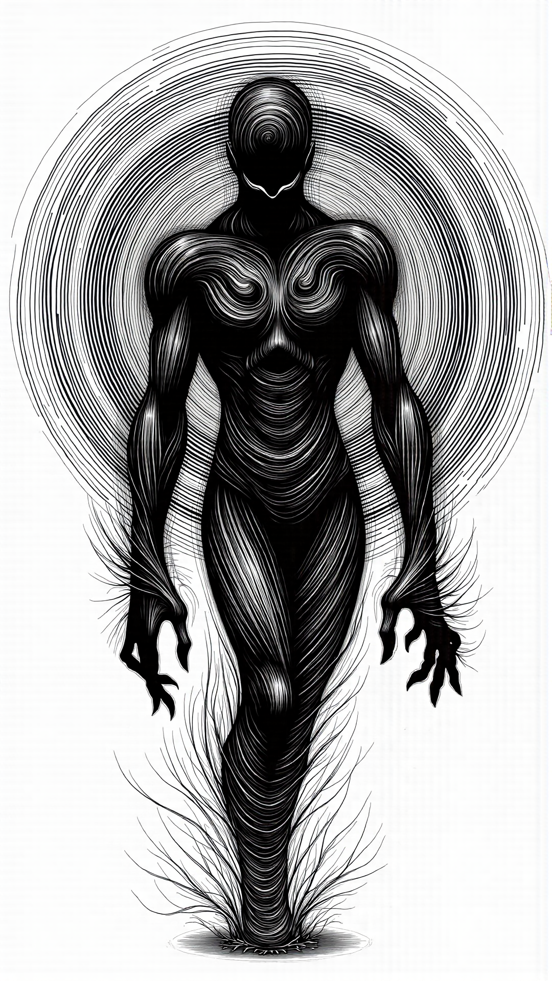 monochrome, lineart, dark, horror, SIM<lora:vorticaFlux:0.9>