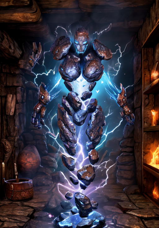 <lora:Storm_Atronach:0.8>, Storm_Atronach,, copper skin, (magical, magnificent, masterpiece:1.3), (trending on CGSociety, trending on pixiv, contest winner:1.3)