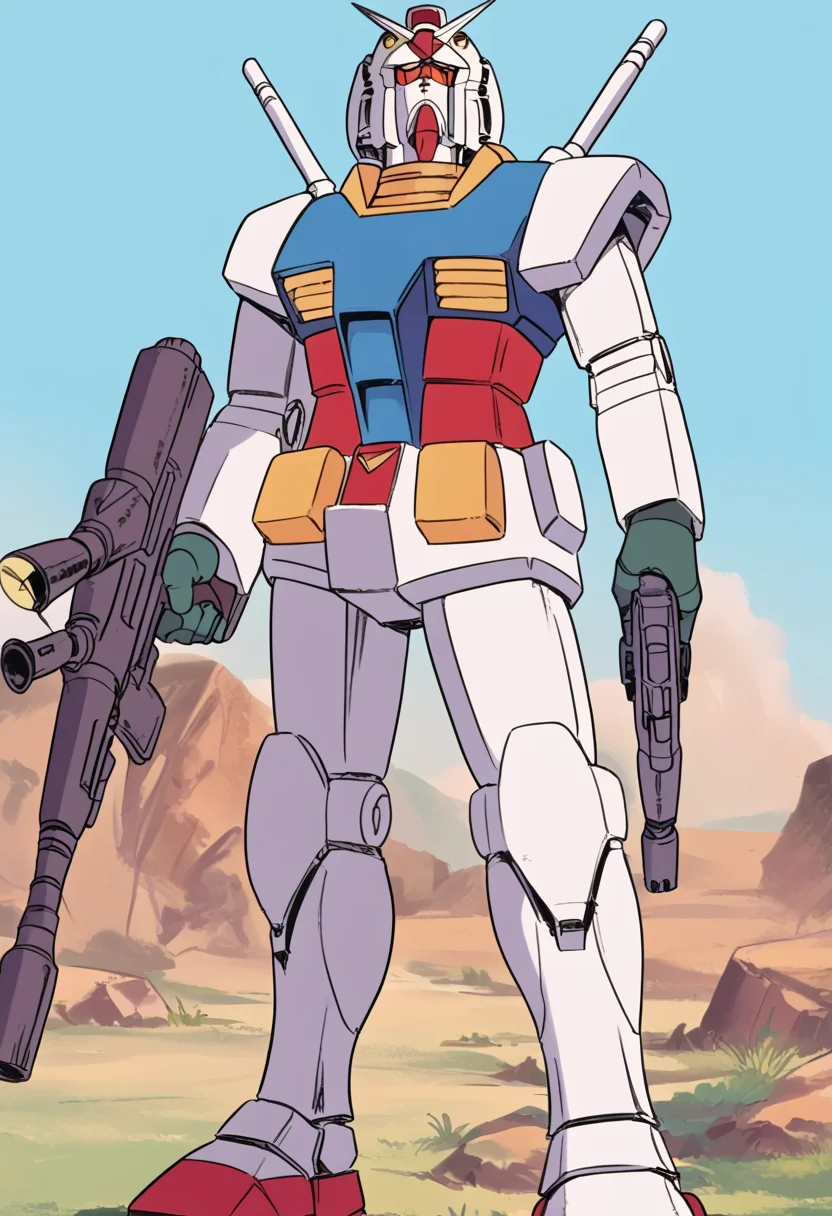 (score_9:0.9),score_8_up,score_7_up,anime style,rating_safe,(zPDXL),<lora:Gundam RX-78-2 ponyXL v1.5:0.85>, Gundam RX-78-2, shield, weapon, transparent background, gun, beam rifle, solo, energy gun, holding weapon, holding gun, holding, holding shield, standing