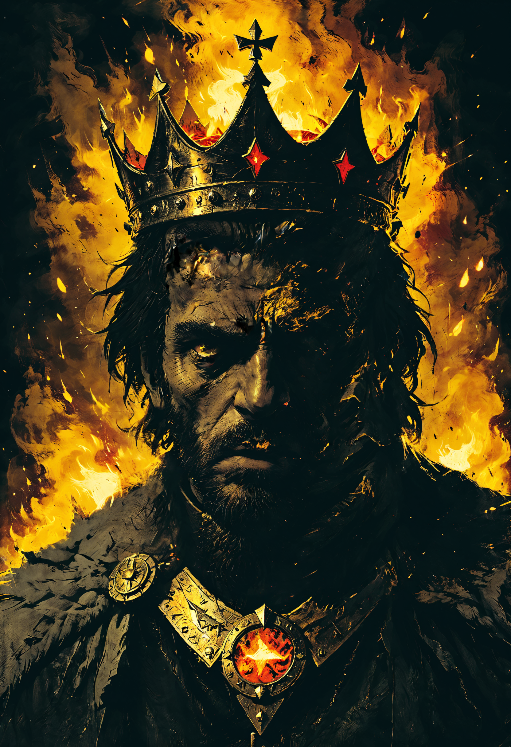 Fuck the king, no command, no chief, Since the man was crowned we ain't had no sleep, <lora:xl_more_art-full_v1:0.4>,  <lora:MJ52:0.4>, Cinematic lighting, <lora:Dark_Novel:0.7>, <lora:EnvyFeverDreamXL01a:0.7>