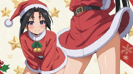 detailed background, shiny skin, posing,
<lora:tokiyuki.pony:1>,
tokiyuki, trap, small breasts, wide hips,
santa costume,