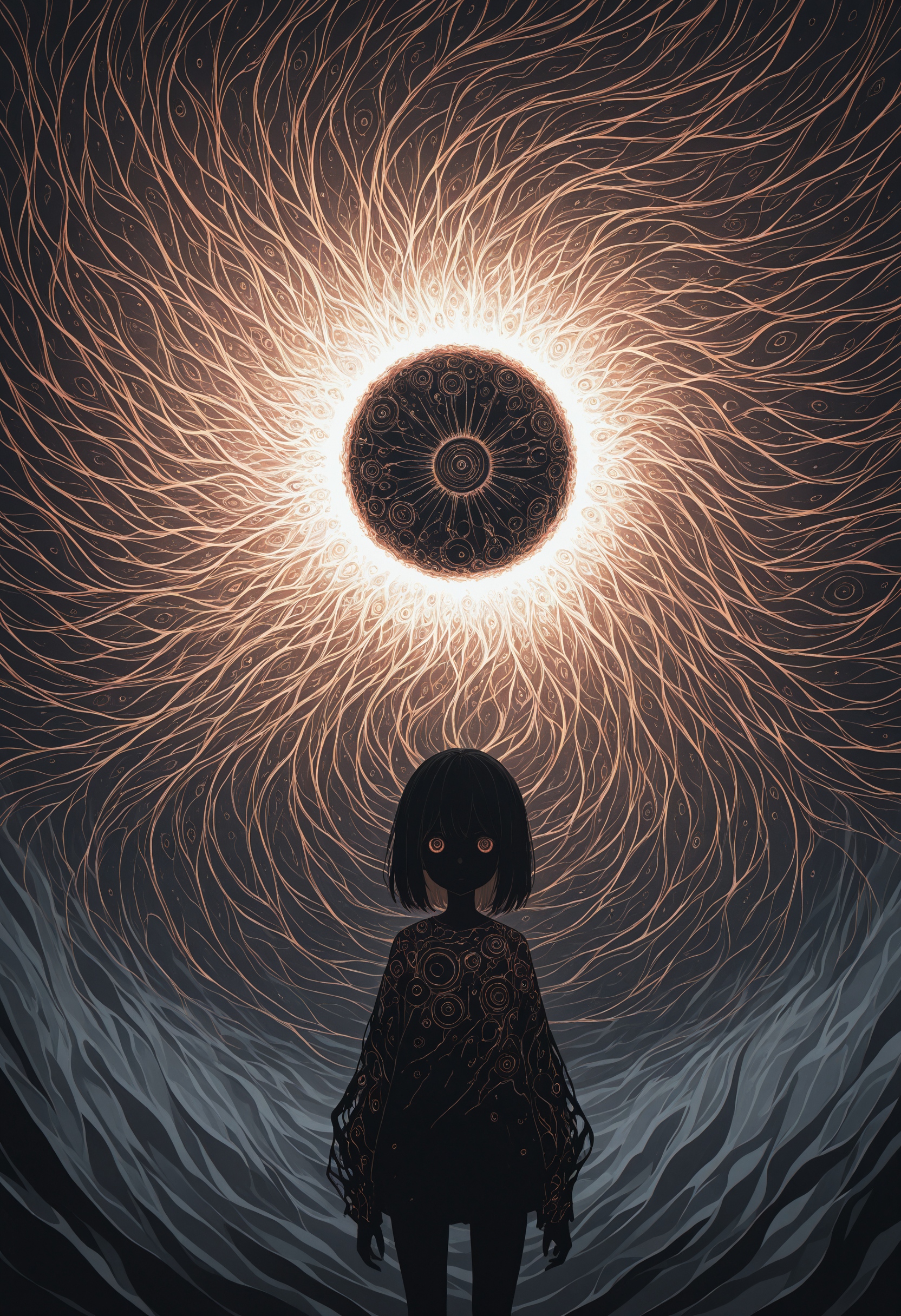 masterpiece, best quality, very awa, 1girl, abstract, fractal, epic