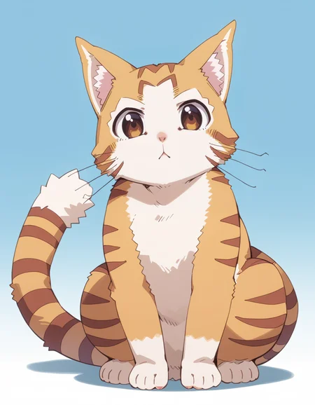 score_9, score_8_up, score_7_up, source_anime, BREAK
1cat, looking away, gradient background,
tama (beheneko), cat, orange fur, white fur, brown eyes, brown stripes, pointy ears, cat ears, white muzzle, fluffy tail, striped tail
<lora:tama-beheneko_s1-anime-soralz:1>