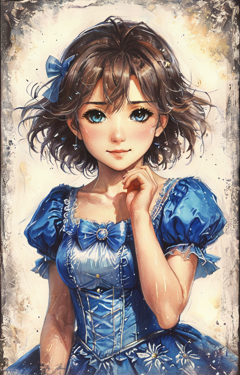 masterpiece,best quality,<lora:tbh21-sdxl:0.9>,illustration, portrait of idolmaster cinderella girls,