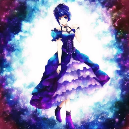 solo, 1girl, best quality, masterpiece, Gothic, dynamic background, gemstone princess, rainbows, moonlight