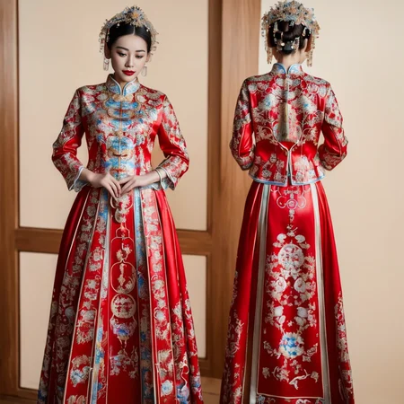 (8k, RAW photo, best quality, masterpiece:1.2), (realistic, photo-realistic:1.4), ultra-detailed, (Internet celebrity beauty),perfect detail , make up,(full body shot),China Jiangnan water town style, (cloud),zshs, a red and white dress with a red hat and gloves,<lora:zshs-10:0.8>