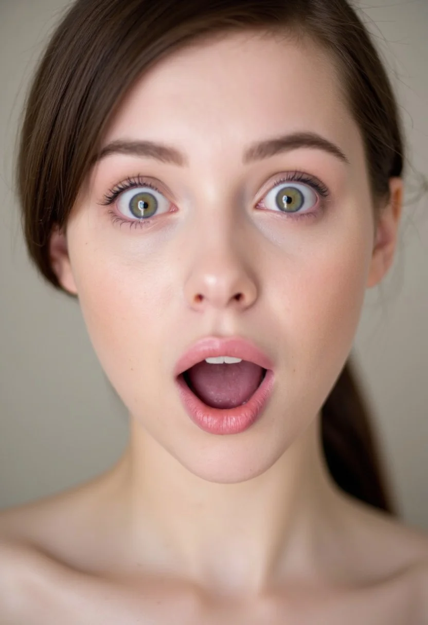 <lora:expression_helper2.0:1>,close-up of a pretty girl's face,exquisite facial features,surprised,open mouth,