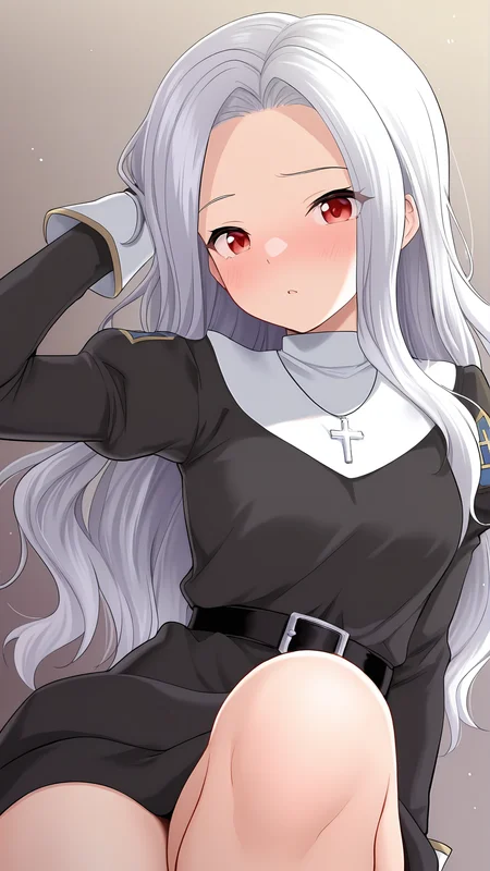 amazing quality,absurdres,best quality,masterpiece,highres,newest,detailed,detailed body,detailed face,masterpiece,best quality,solo,
ekateriina,1girl,red eyes,white hair,long hair,black dress,long sleeves,<lora:ã¨ã«ããªã¼ã:0.8>,